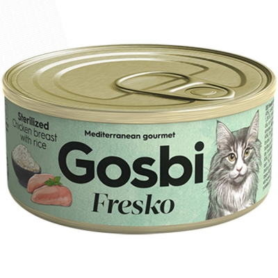[30138100057] Gosbi: Fresko Sterilized Wet Food Can - 70g | Chicken Breast with Rice
