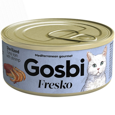 [30138100058] Gosbi: Fresko Sterilized Wet Food Can - 70g | Tuna Loin with Shrimp
