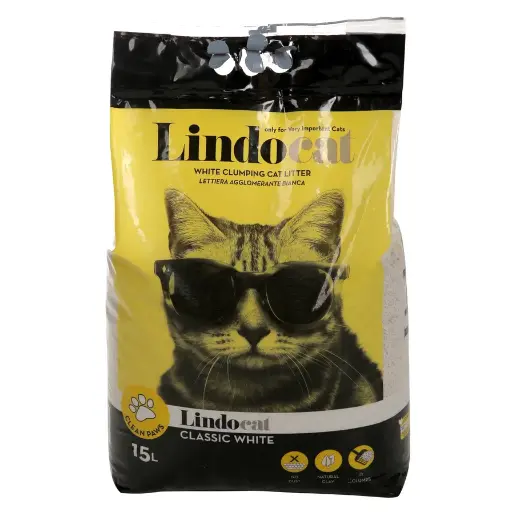 [30138100252] LindoCat White Bentonite Classic White - 15L (Fragrance Free)