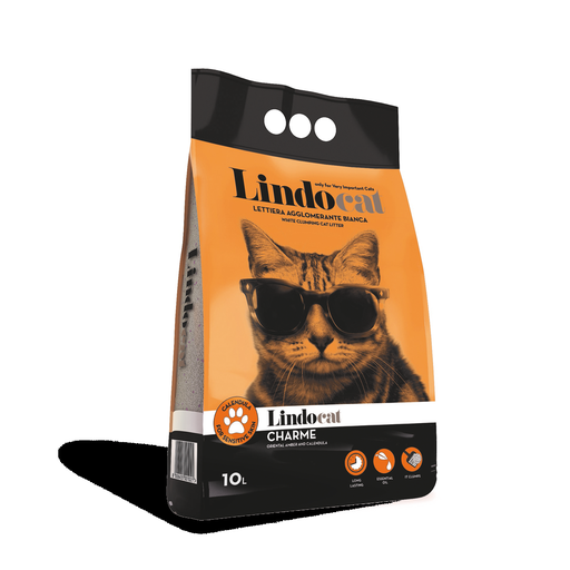 [30138100253] LindoCat White Bentonite Charme - 10L (Amber Fragrance)