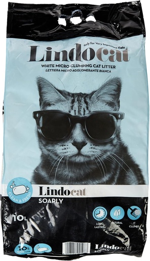 [30138100257] LindoCat White Bentonite Soaply - 10L (Scented)