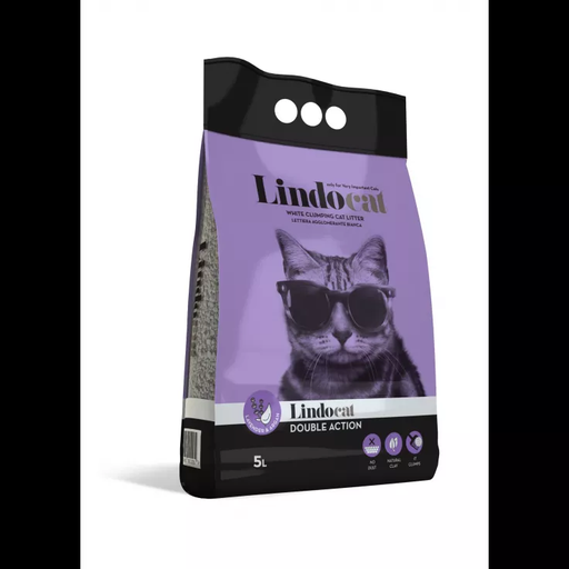[30138100267] LindoCat White Bentonite Double Action - 5L (Lavender)