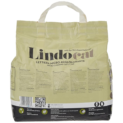 [30138100269] LindoCat Bentonite Green Scent - 5L (Pine and Vetiver Fragrance)