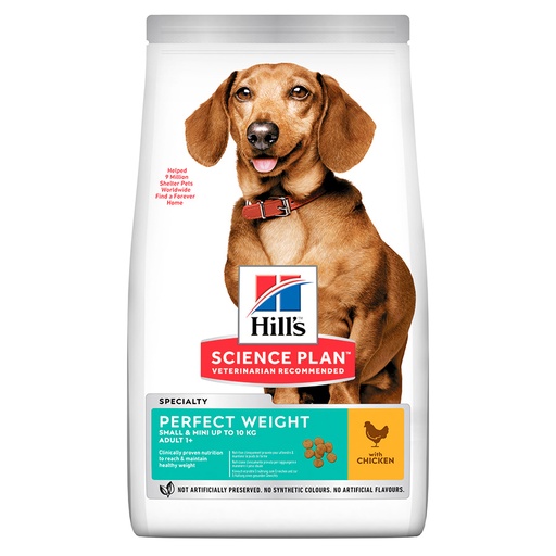 [30138100135] Hill’s: Science Plan Perfect Weight Small & Mini Adult Dog Food - 1.5kg | Chicken