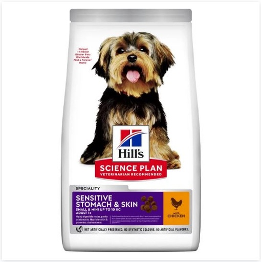 [30138100143] Hill's: Science Plan Sensitive Stomach & Skin Small & Mini Adult Dog Food - 1.5kg | Chicken