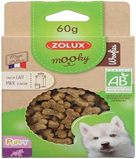 [30138100455] Zolux: Mooky Organic Woofies - 80g | Cheese
