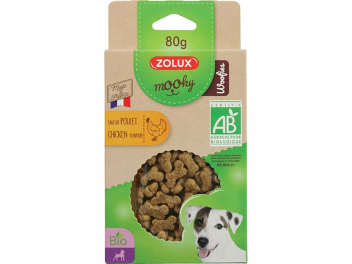 [30138100456] Zolux: Mooky Organic Woofies - 80g | Chicken