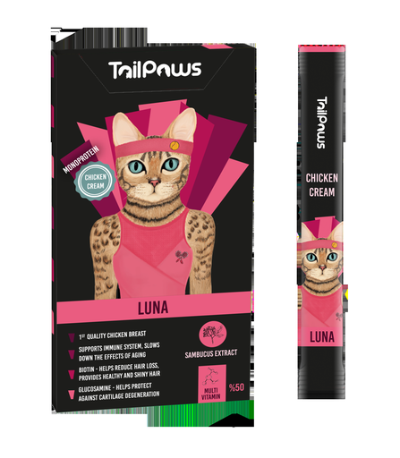 [30138100681] Tail Paws Luna Multi Vitamins Chiken packs in box - 75g
