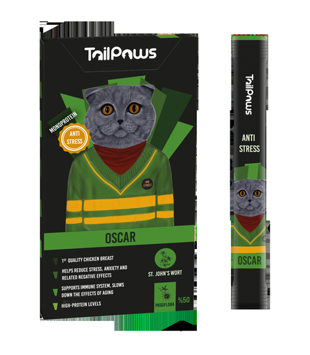 [30138100683] Tail Paws Oscar Anti Stress Packs Box - 75g
