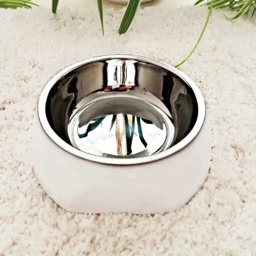 [30138100015] Stainless Steel Bowl - White
