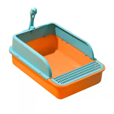 [30138100020] Litter Box with Shovel - Orange & Blue