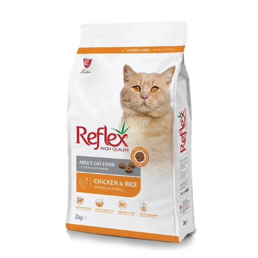 [30138100630] Reflex: High Quality Adult Cat Food- 2kg | Chicken and Rice