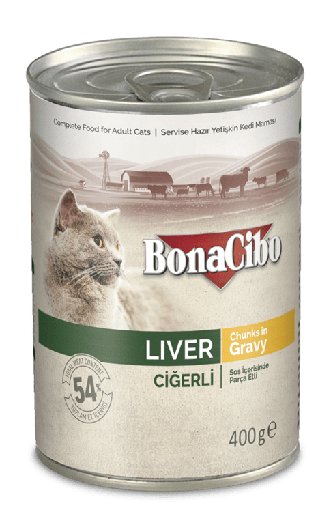 [30138100849] Bonacibo Adult Cat Canned Wet Food Liver  400g