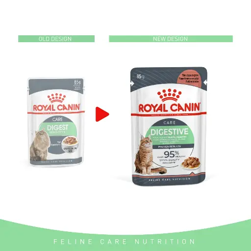 [30138100918] Royal Canin Feline Care Nutrition Digest Sensitive Gravy (WET FOOD - Pouches) 12 x 85g