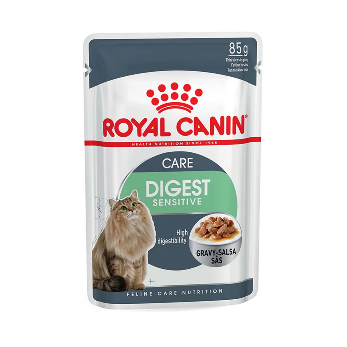 [30138100918] Royal Canin Feline Care Nutrition Digest Sensitive Gravy (WET FOOD - Pouches) 12 x 85g