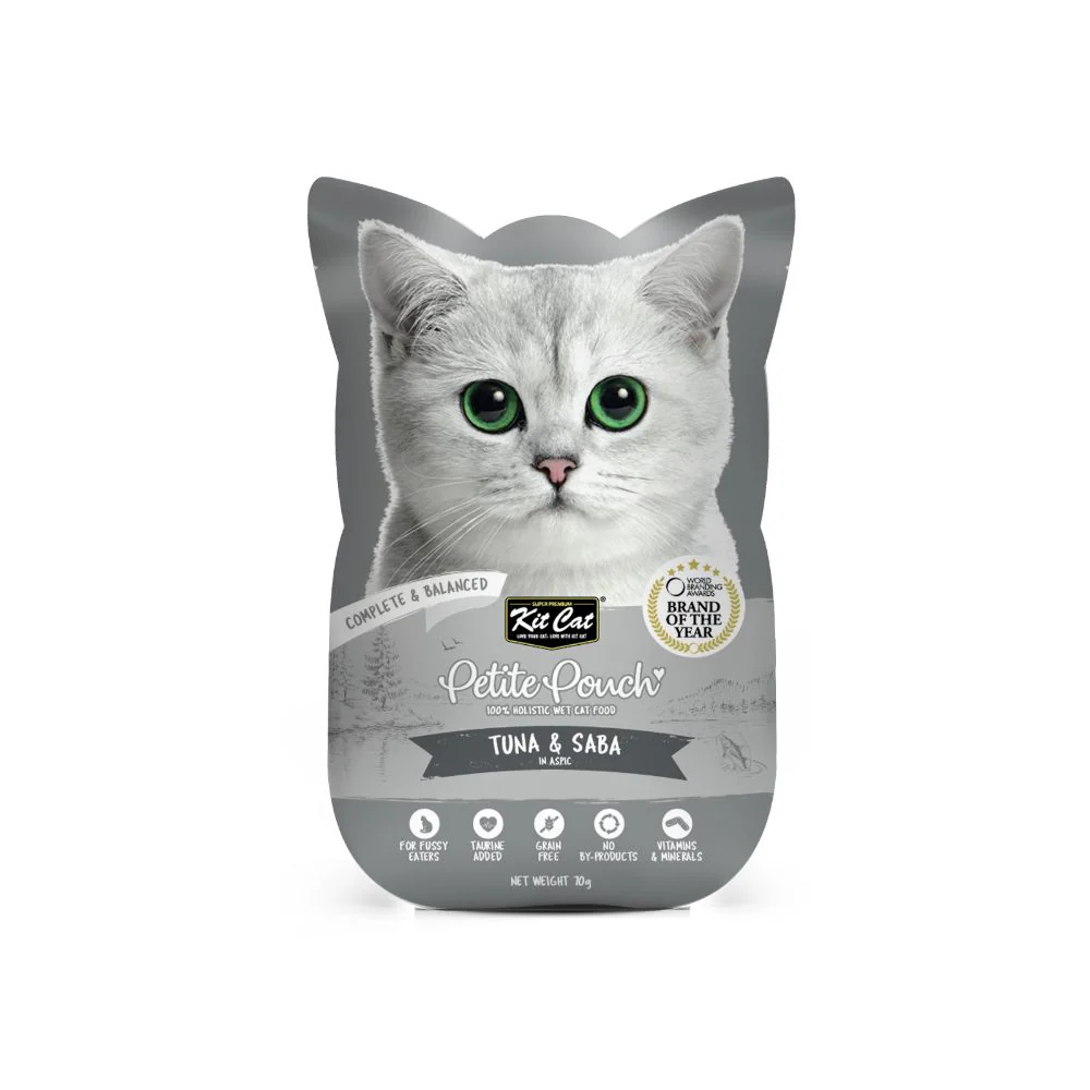 [30138100991] KitCat: Petite Pouch - 70g | Tuna & Saba