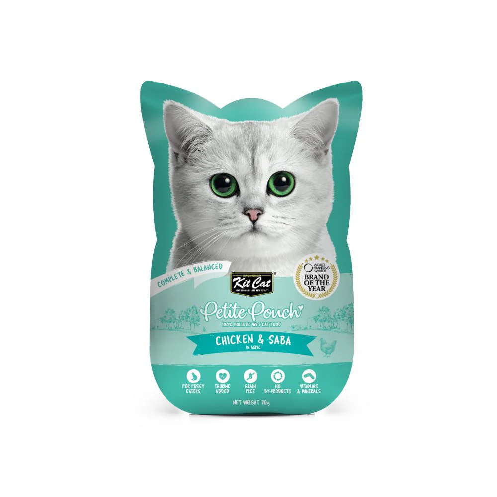 [30138100997] KitCat: Petite Pouch - 70g | Chicken & Saba