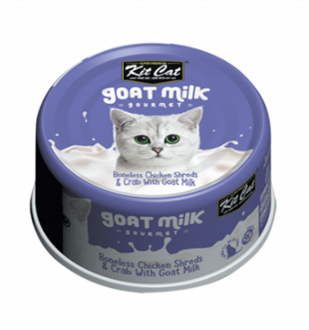 [30138101017] KitCat: Gourmet Chicken & Crab - 70g | Goat Milk